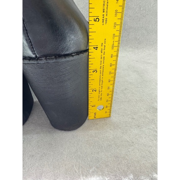 Soda Womens Chelsea Pull On Tab Lug Block Ankle Boot Black Size 11 - Picture 6 of 9